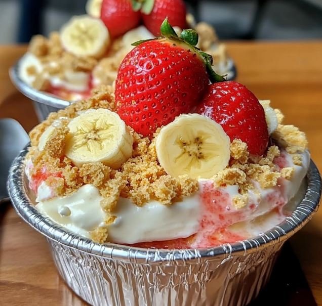Strawberry Cheesecake Banana Pudding 