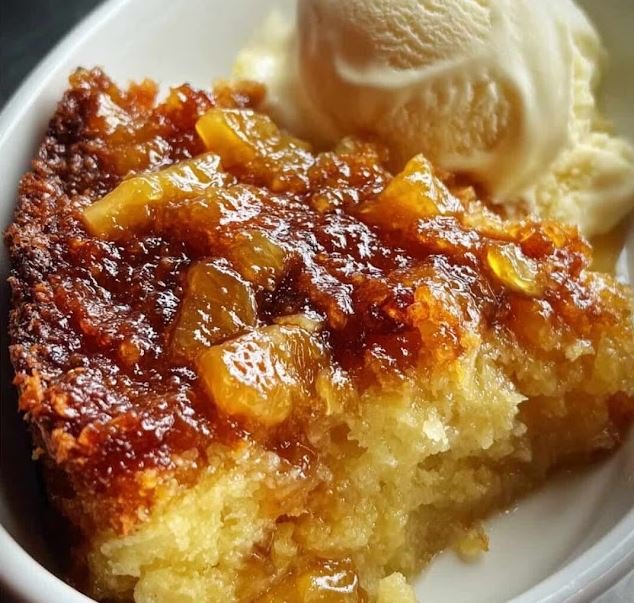 Gooey Amish Pineapple Dump Cake