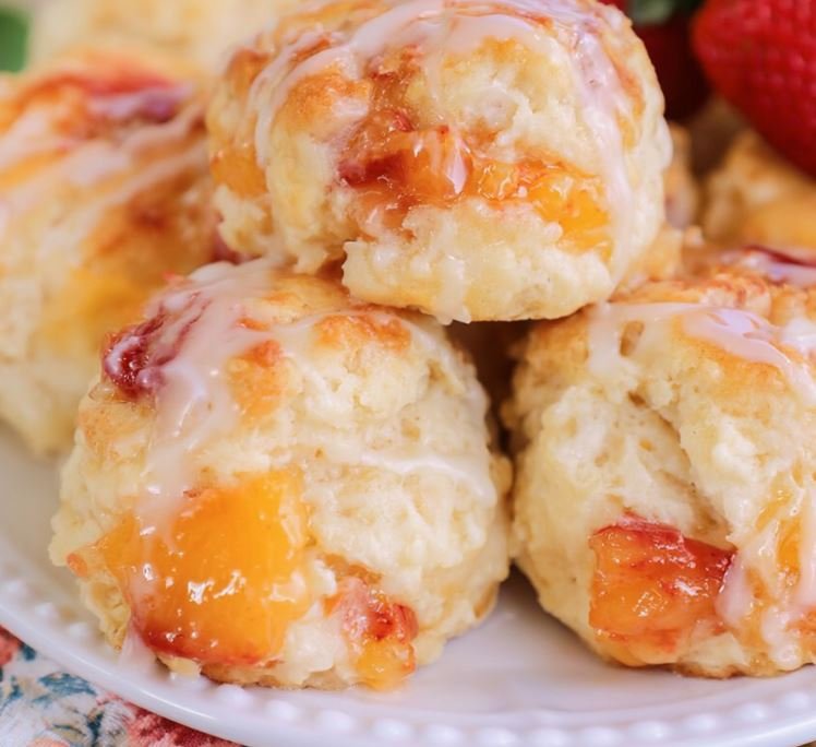 Peach Buttermilk Biscuits