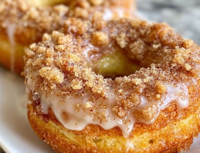 Apple Crumble Baked Donuts
