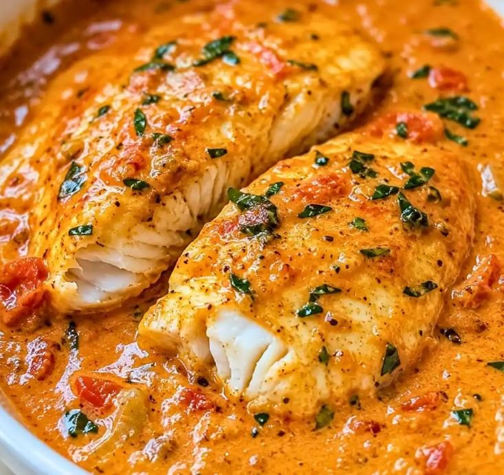 Quick Tilapia in Roasted Pepper Sauce